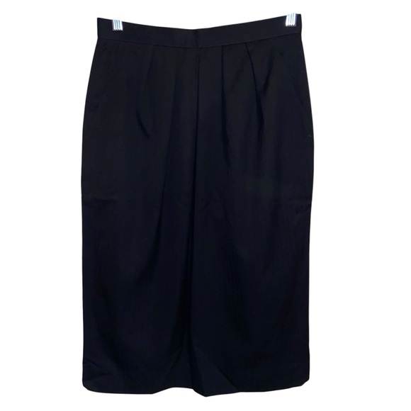 Pendleton Dresses & Skirts - Pendleton Skirt Womens Small 27” Waist 100% Wool Pencil Pockets Secretary Black